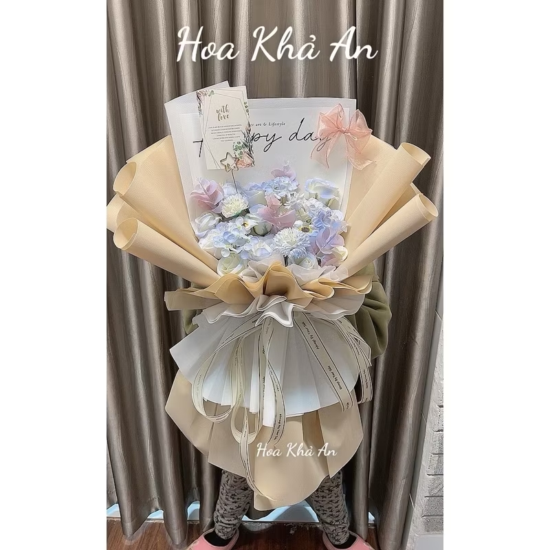 Bó Hoa tặng sinh nhật loang xanh Sz02
