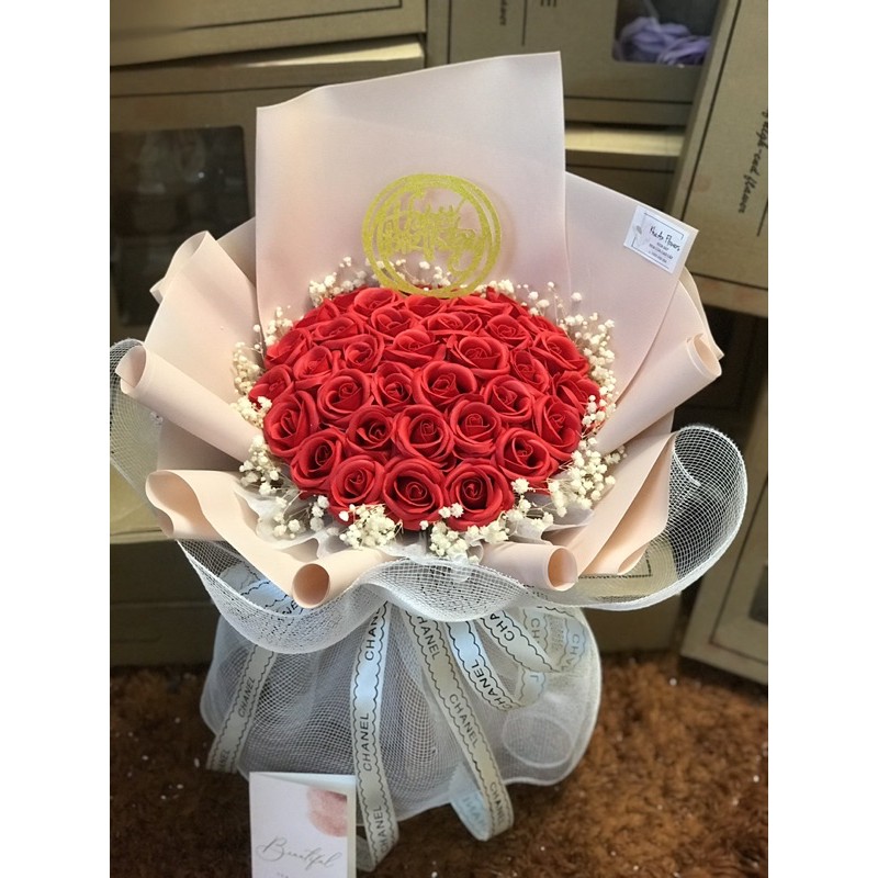 Bó Hoa Hồng Sáp Đỏ "Nồng Nàn Quyến Rũ