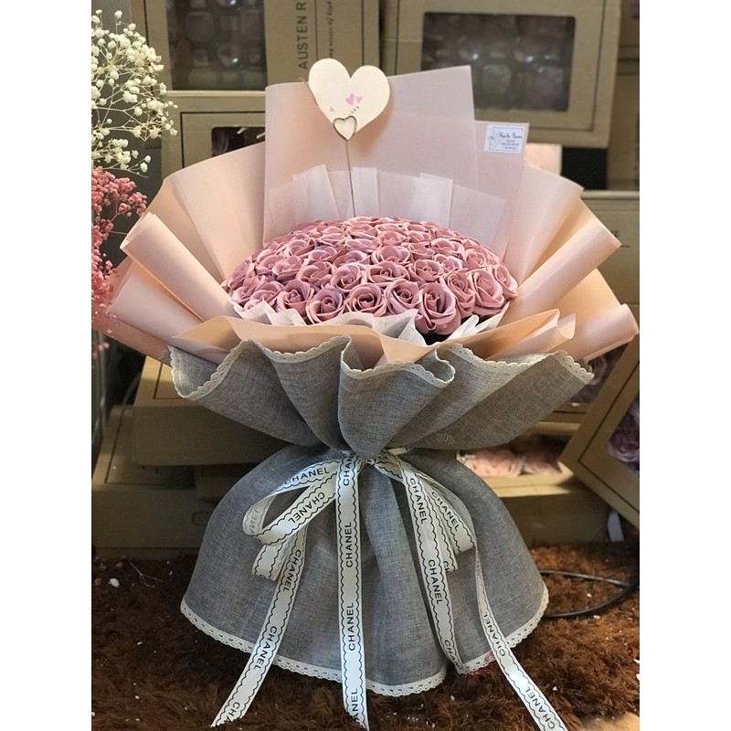 Bó Hoa Hồng Sáp Tím Khói - Ảnh 3