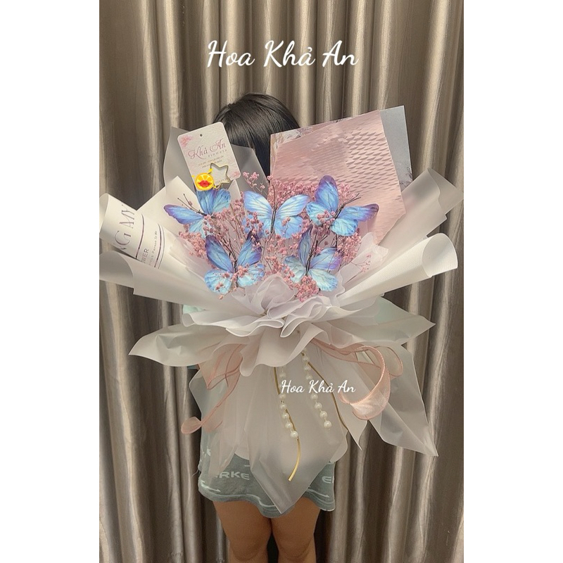 Bó Hoa Bướm Xanh Dương