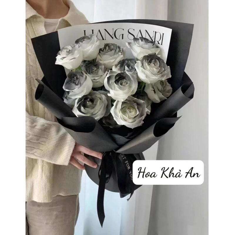 Bó Hoa Hồng Xám Khói