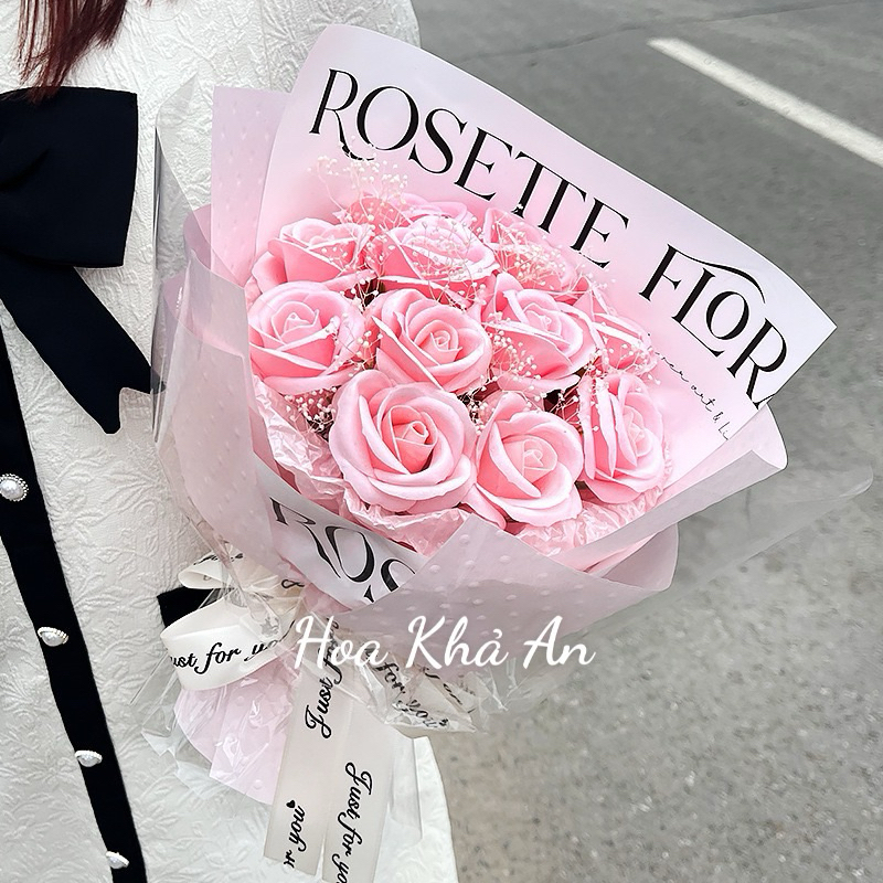 Bó Hoa Hồng Sáp Pink Pastel