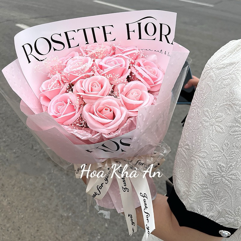 Bó Hoa Hồng Sáp Pink Pastel - Ảnh 3