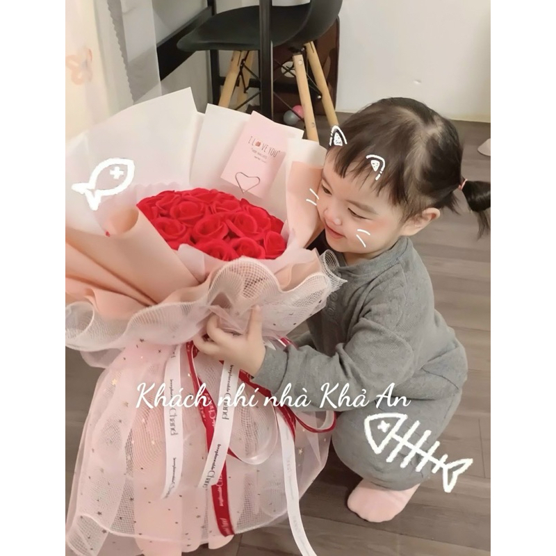Bó Hoa Hồng Sáp Đỏ Vĩnh Cửu